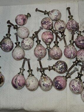 Lot of 28 High-Durability Hand-Painted Porcelain Knobs – No Two Alike!